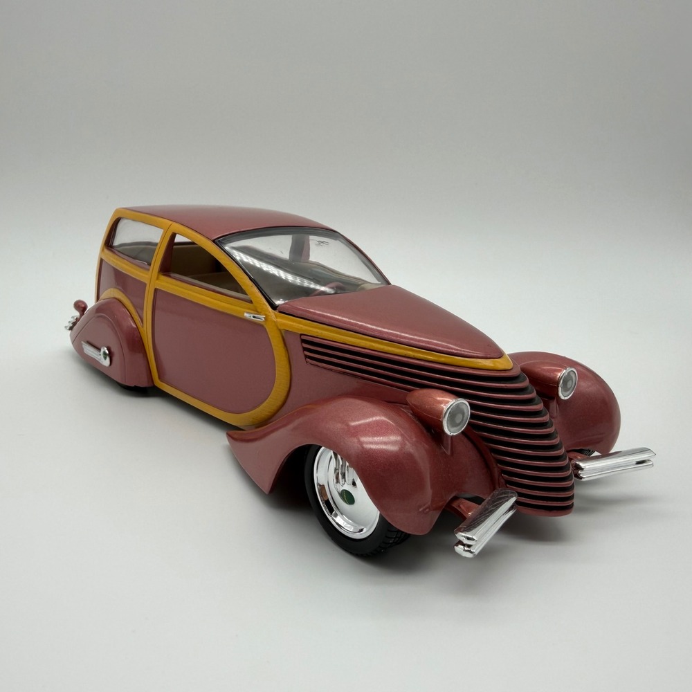 Jada Toys For Sale Diecast 1/24 Custom Woody Hot Rod Maroon‎ Yellow 24190